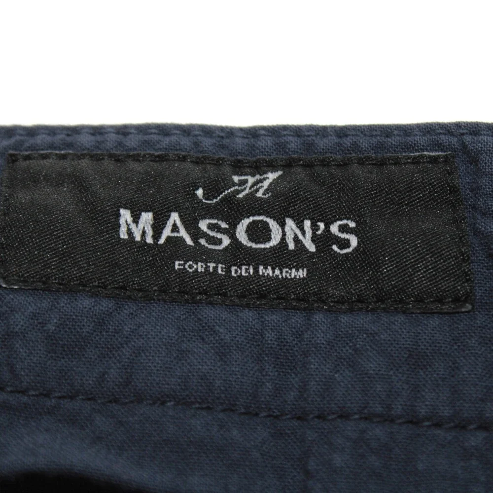 Mason's NWT Chinos / Casual Pants Size 54 (US 38) Torino in Blue Cotton Blend